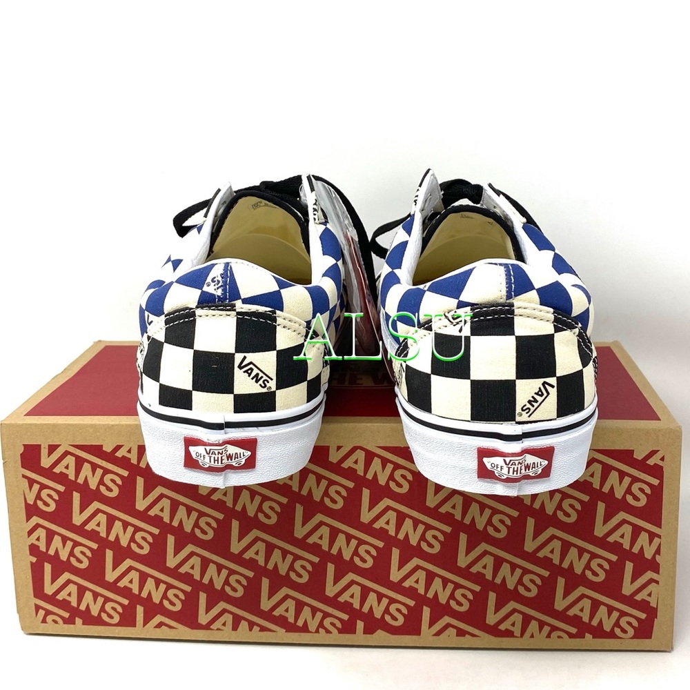 💖MEGA SALE💖VANS Old Skool Big Check Canvas Navy Casual Women’s VN0A4U3BWRT - Picture 9 of 10